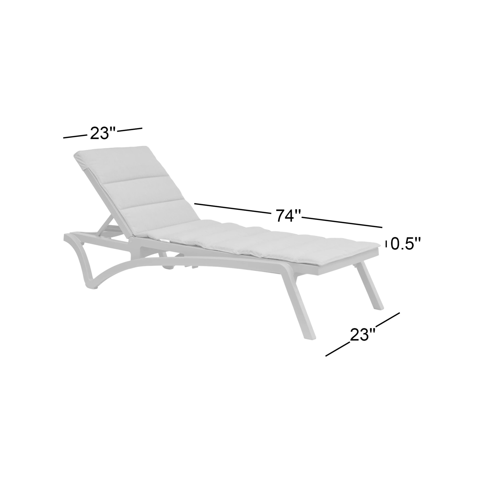 Tali Sunbrella Outdoor Chaise Lounge Cushion, Canvas Taupe Sunbrella®