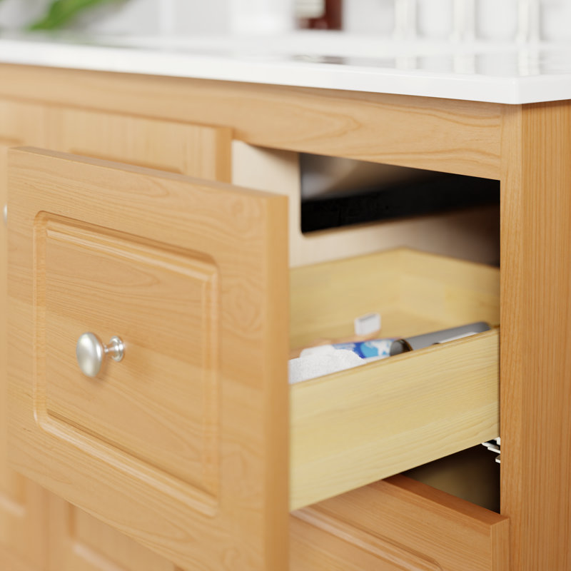 Simplicity 42'' Single Bathroom Vanity Base Only, Natural Alder