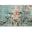 Tapis décoratifs 4,6 x 4,6 pi, tapis de luxe, tapis rétro, tapis tendance, tapis turc, tapis bleu Boho