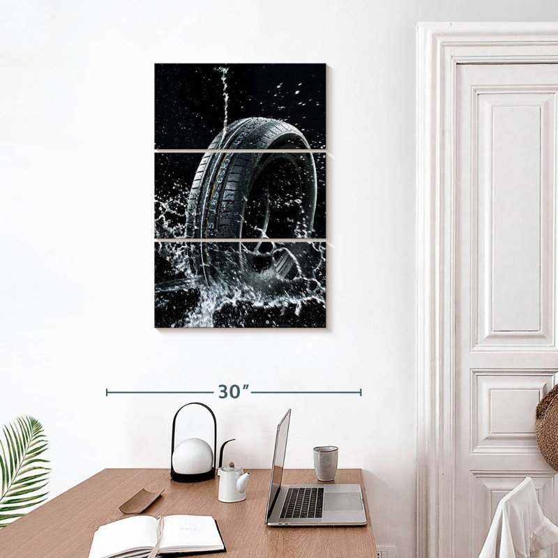 «Mehar Car Tire Water Splash», H 32 po x l 20 po