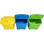  10-Gal Stackable Shutter Bins, 3-Piece Recycling Storage Set, Multi-Color