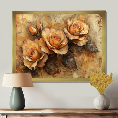 Inayat Roses Earth Tones Blooms I - Roses, art mural