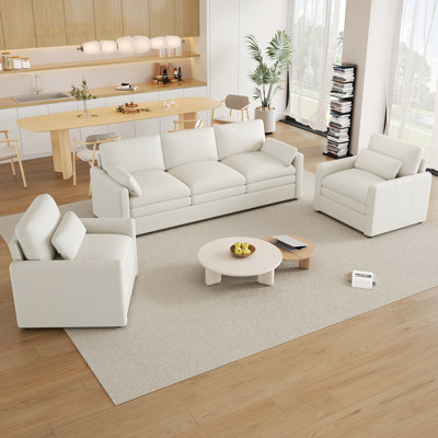  Ensemble de canapés rembourrés surdimensionnés Cozy