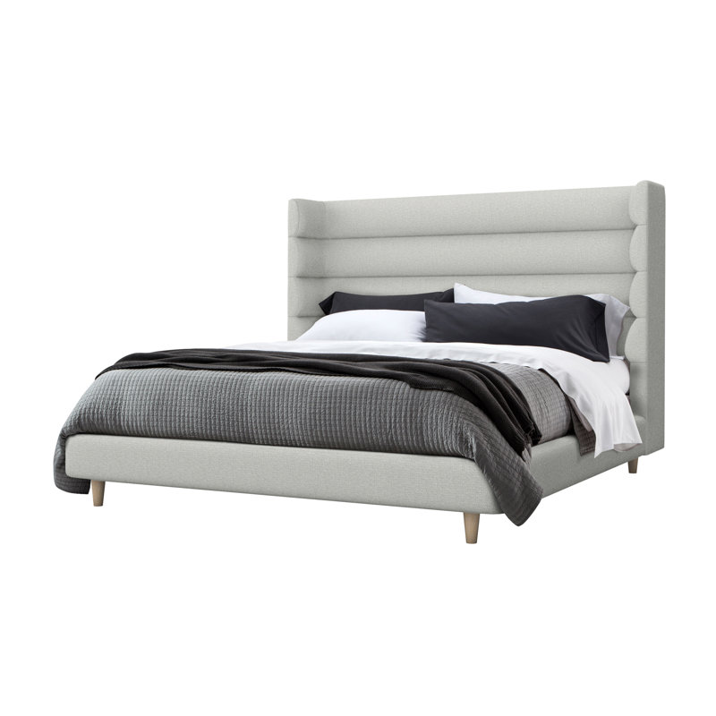 Ornette Upholstered Wingback Bed, California King, Fresco