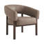 Chaise d'appoint moderne en similicuir et métal