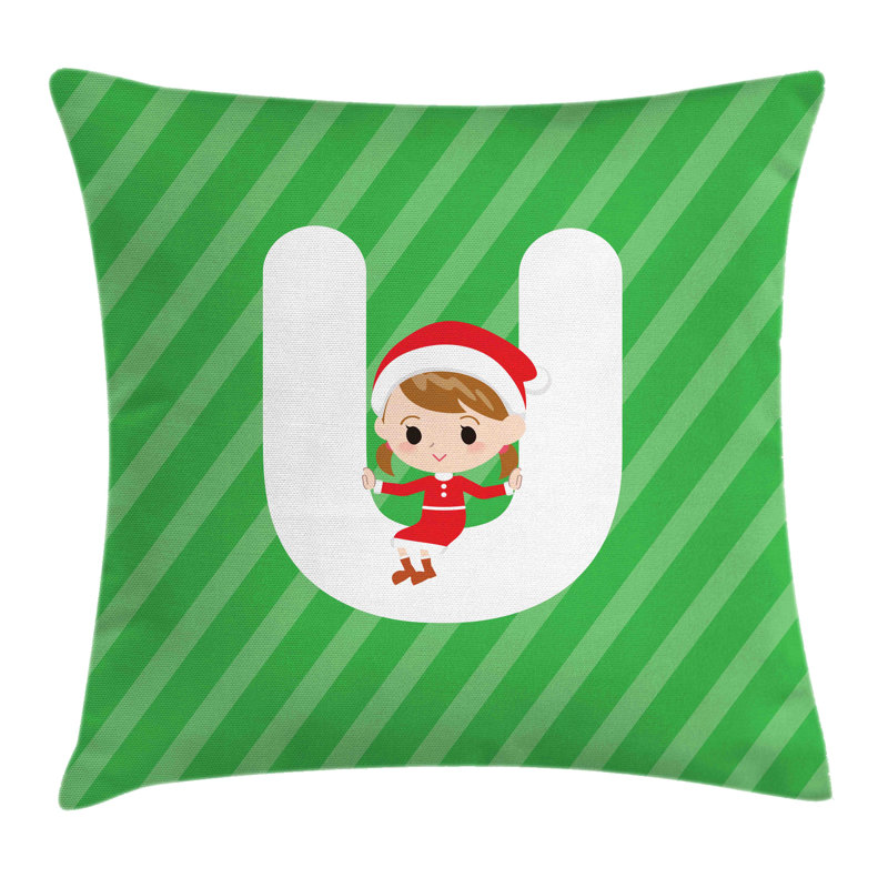 Striped Square Scatter Cushion Cushion Cover, 20"H x 20"W