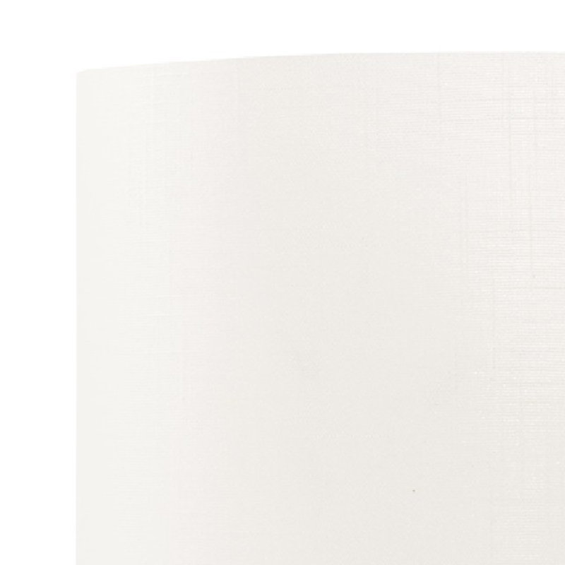 Lampe de table Hior, corps en verre argenté, abat-jour en polyester ivoire, 26 po, Argenté/Transparent