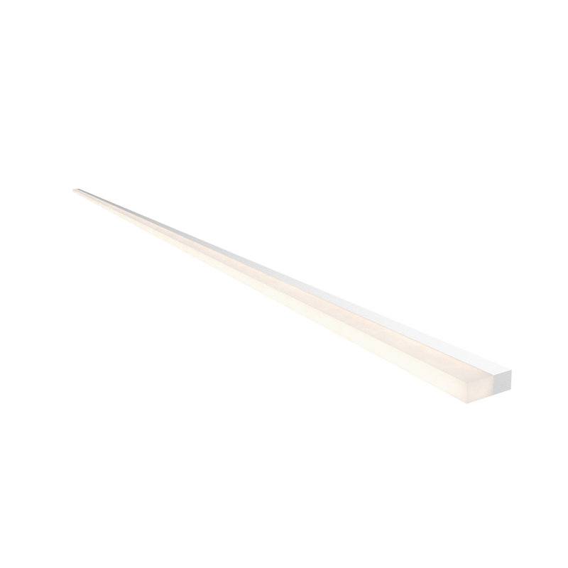 Barre d'éclairage de salle de bain 1 lumière DEL Stiletto Lungo, Blanc satiné