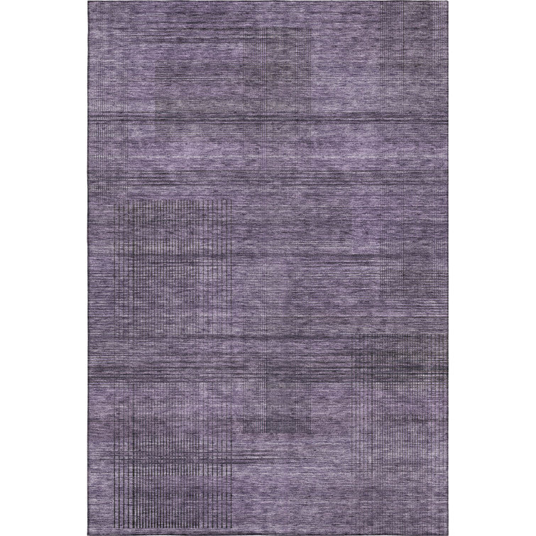 Premium Machine Washable Prisco Plum Rug