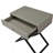 23" Wooden End Side Table Nightstand With Top, Drawer And Metal Cross Base-873549032