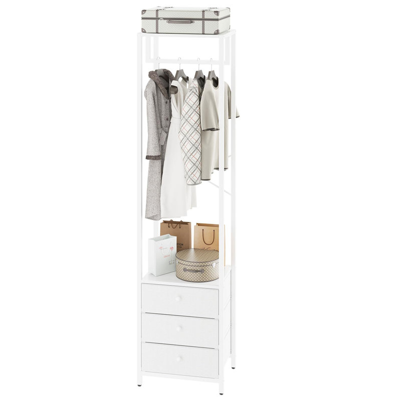 Metal Coat Rack, White