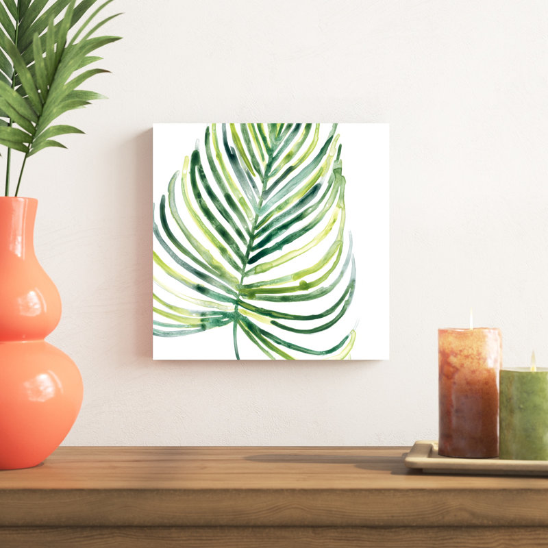 «Tropical Jewel IX» par June Erica Vess - peinture sur toile tendue, H 12 po x l 12 po