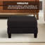 Ensemble de salon de rangement moderne 3 pièces avec ports USB, poches et porte-gobelets-1111939135