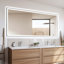 Miroir de salle de bain 48 po x 36 po à DEL sans cadre, miroir intelligent-566460965-566337161-566337165