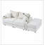 Canapé modulaire avec causeuse 72,8 "avec espace de rangement et repose-pieds mobile