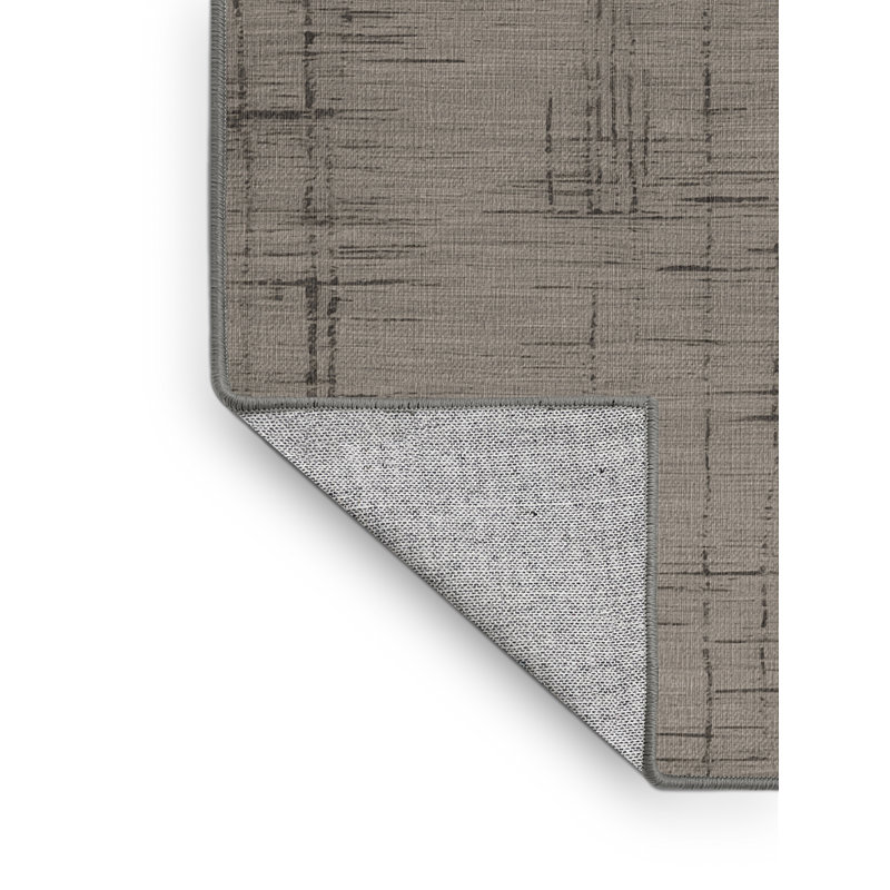 Tapis abstrait gris lavable à la machine, Carré 5 pi