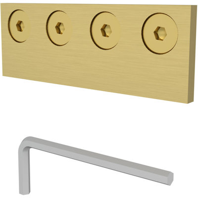 Flat Track Connector for Track Extension - Satin Brass