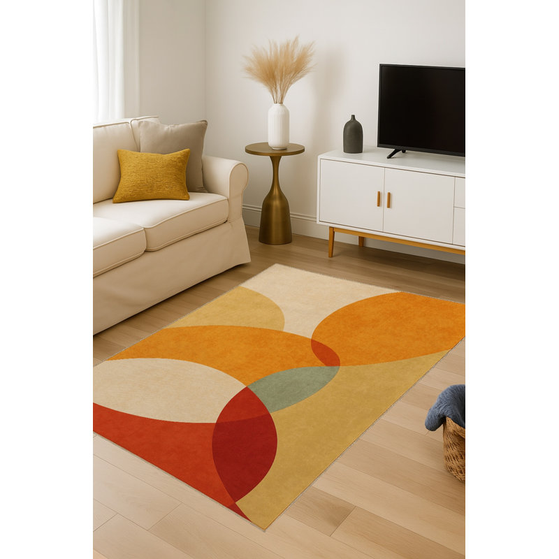 Tapis beige tissé Mosso, 4'11" x 7'7"