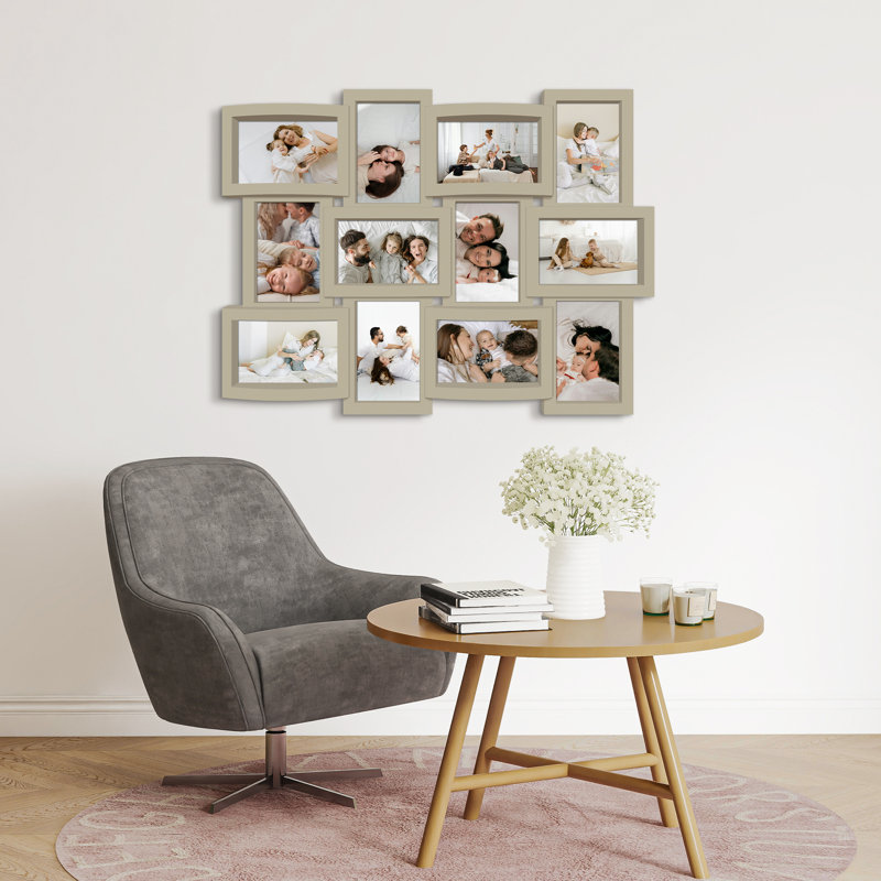 Cadre à 12 ouvertures, nouveau fini, Beige