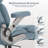 Mikial 500lbs Big and Tall Executive Office Chair - Breathable Leather, 3D Arms, & Air-Compressed Lumbar Support-2026625701