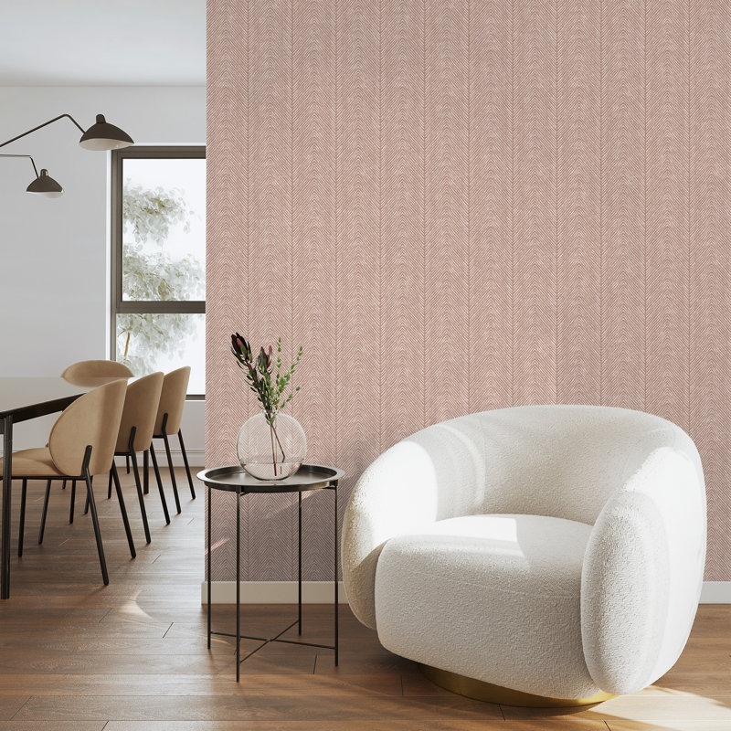 Papier peint naturel à chevrons, Beige