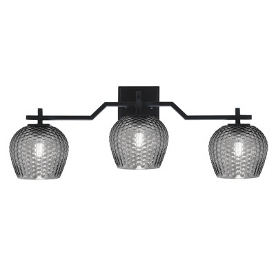 Bar pour salle de bain Headland illustré avec verre texturé fumée de 6 po