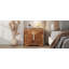Table de chevet moderne Mid-Century avec 2 tiroirs, table d'appoint large, table de bout en forme de losange en bois, base robuste, petite table de chevet pour la chambre à coucher et le salon-129767729