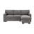Estelle 86.5" Dark Gray Fabric Reversible Sleeper Sectional With Storage Chaise Drop-Down Table 2 Cup Holders And 2 USB Ports
