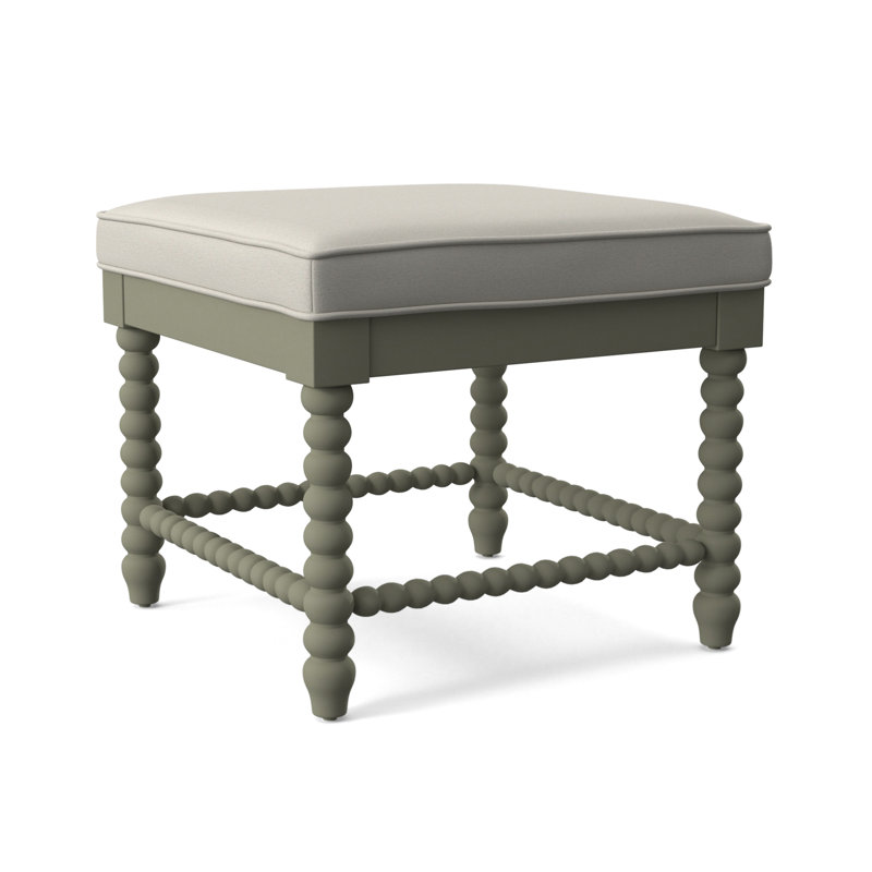 Lind Island Upholstered Bench, Brown Geometric, 0456-33, Greystone Finish