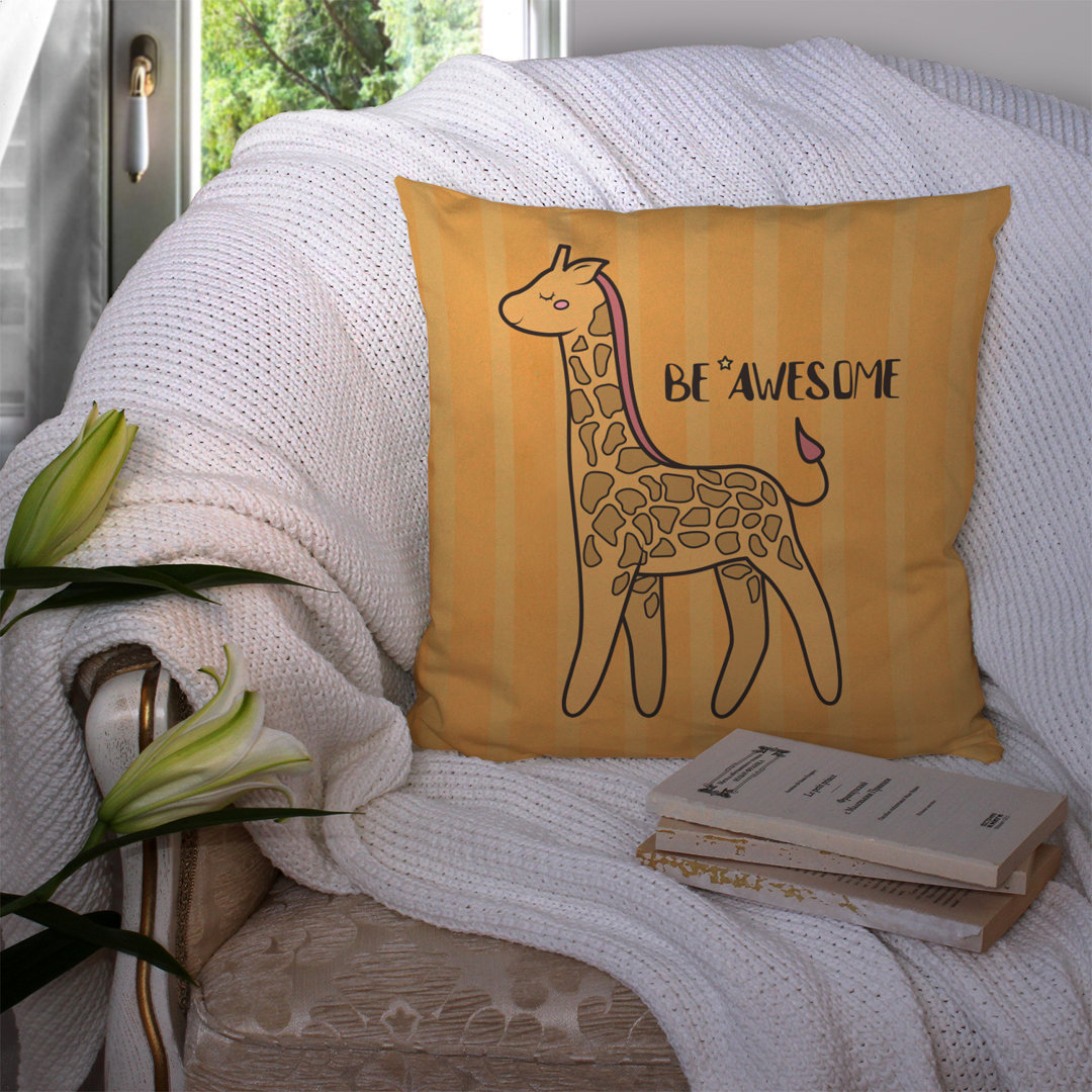 Nursery Be Awesome Griaffe Indoor/Outdoor Throw Pillow Caroline's Treasures 