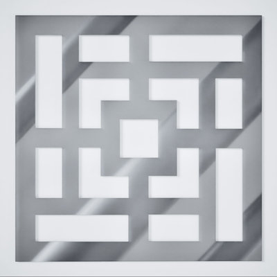 Monessen Decorative Fretwork Acrylic Wall Panels, Large, 23 3/8"W x 23 3/8"H x 1/8"T, Silver Mirror