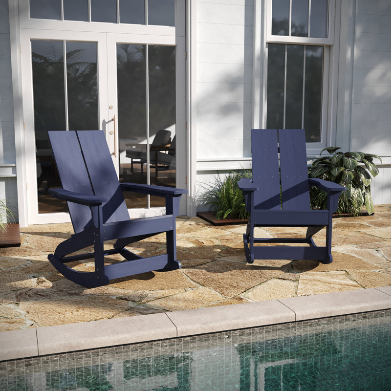 Chaise berçante, Bleu marine