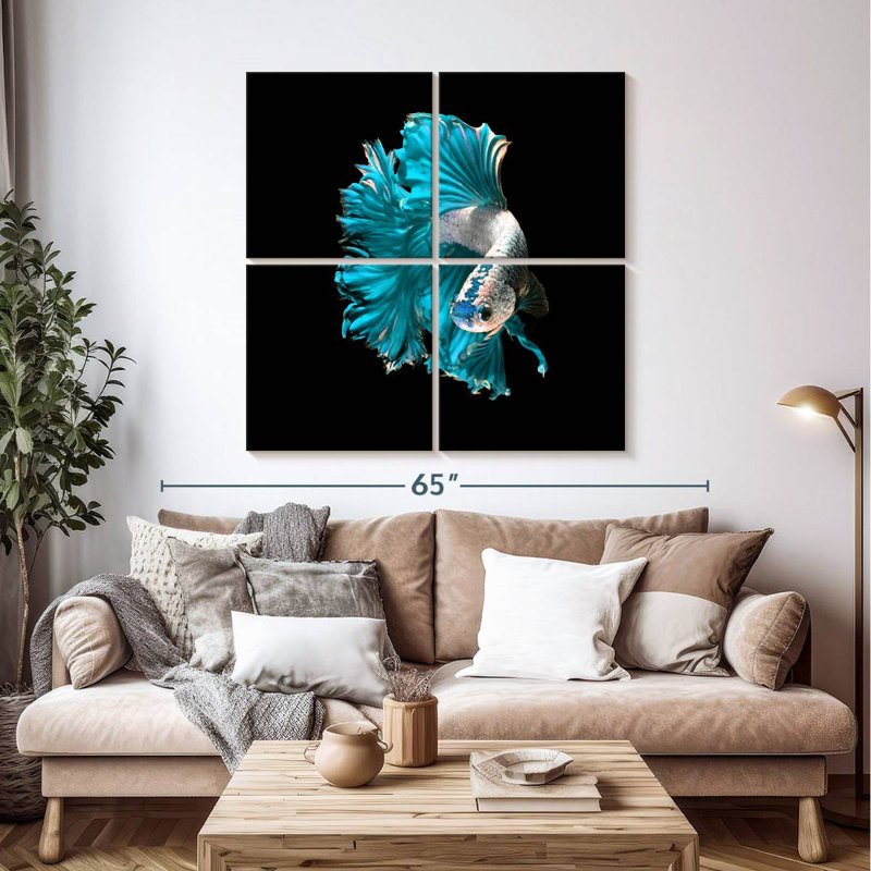 Brampt Plush Fighter Fish, 45'' H x 45'' W