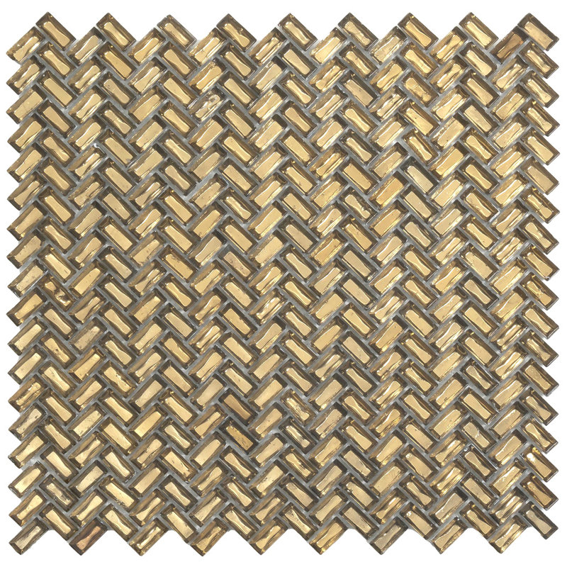 Carreau de mosaïque 12 po x 12 po, Doré