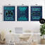 Ensemble de giclées encadrées 3 pièces Retro Blue Gaming Words, design par Marcus Prime-1143861420-1143861427