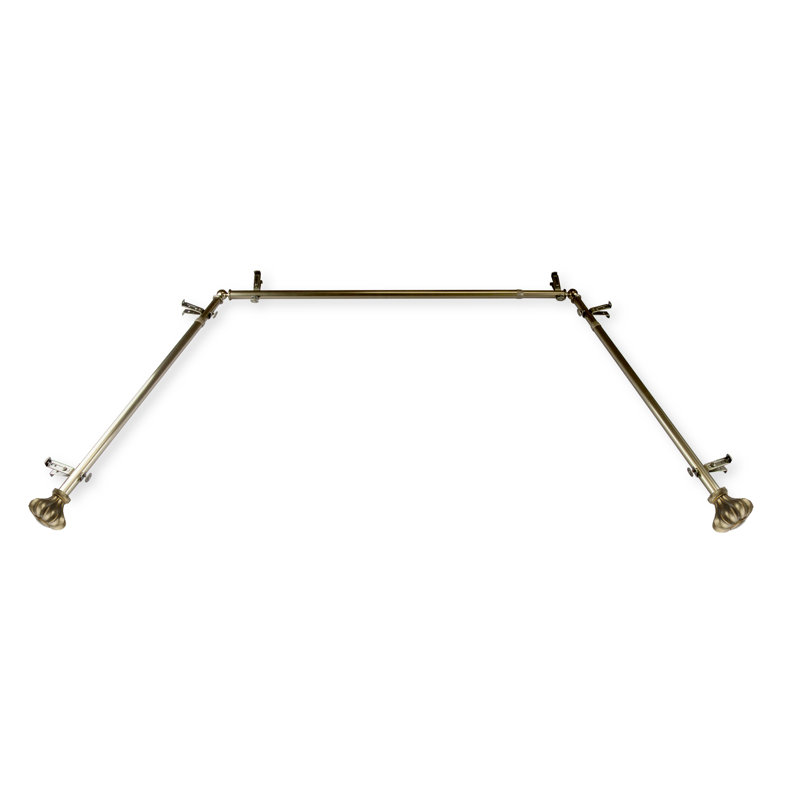 Ensemble de tringle à rideaux simple et quincaillerie Diboll Bay, Laiton antique