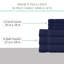 Ensemble de serviettes 18 pièces Willow - 100% coton peigné, qualité supérieure 630 g / m², bleu marine, ultra doux et très absorbant (ensemble de 6 serviettes de bain, 12 serviettes de toilette)-402318349-402318462