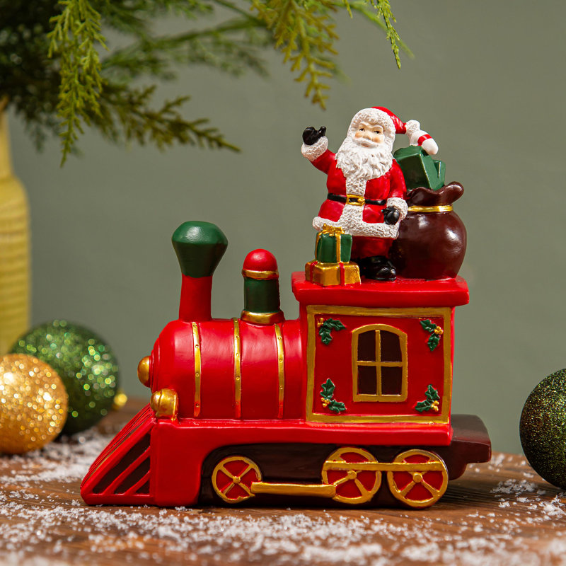 Décoration de table père Noël en résine, 7,5 po H