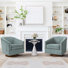 Forno Upholstered Swivel Barrel Chair With Wood Base