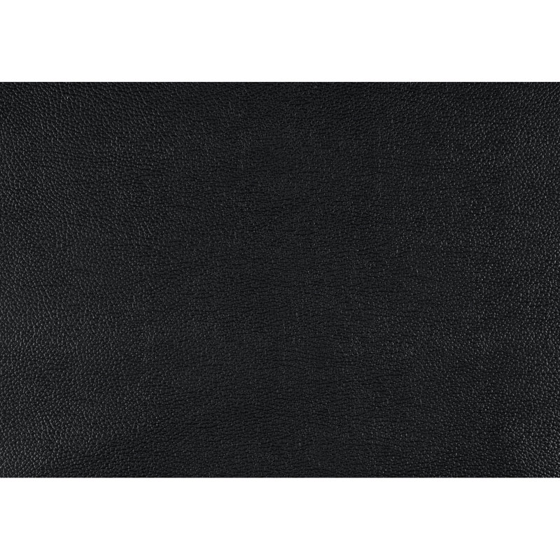 Cuir noir avec coussins en mousse à haute densité, structure en bois massif et en contreplaqué, largeur du produit de 34,5 po, accoudoirs à grain supérieur noir, pieds à finition brune, hauteur du siège de 18 po, style moderne polyvalent
