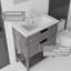 Meuble-lavabo autoportant de 30 po avec lavabo et tiroir à fermeture en douceur pour petites salles de bain-133397042-133397040