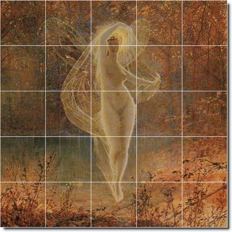 Carreau de peinture murale 40 po x 40 po 8 po x 8 po, Mythologie 03884