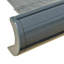 HOMCOM 350cm W x 300cm D Polyester Grey Cover Motorised Retractable Patio Awning