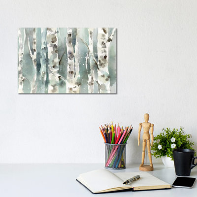 Winter Birches - Reproduction d'art mural - Toile tendue