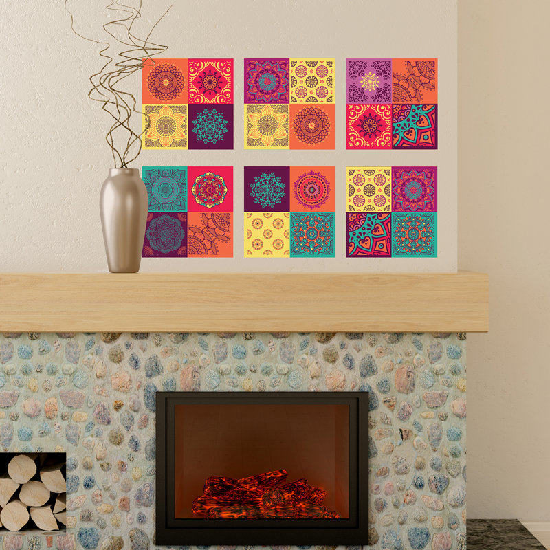 Shawntella 7.87'' W x 7.87'' L Vinyl Peel and Stick Field Tile