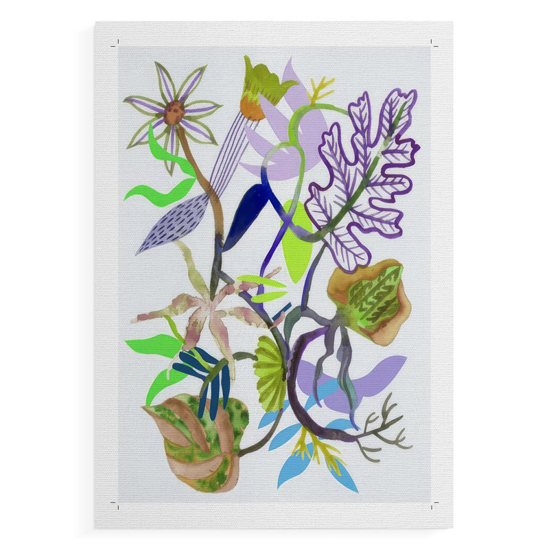 Fleur du Destin II - reproduction de toile seulement - non encadrée, H 18 po x l 12 po