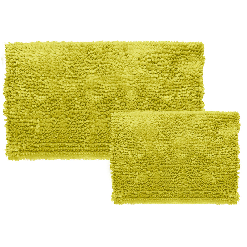 Microfiber Non-Slip Bath Rug, Yellow