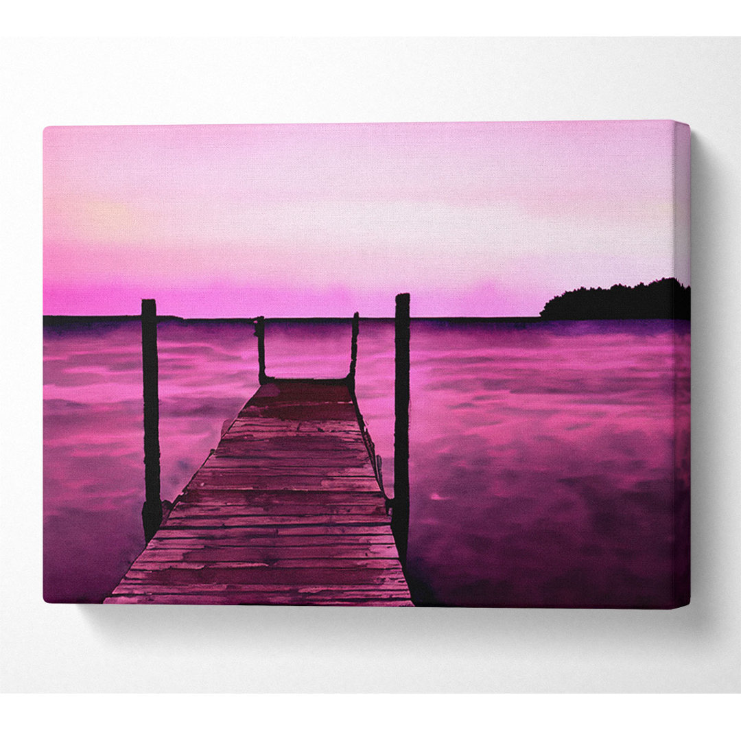 Pink Pier Paradise - Kunstdrucke auf Leinwand - Wrapped Canvas