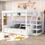 Lit superposé double au-dessus de double avec escalier de rangement et table de chevet Keyek-159202729