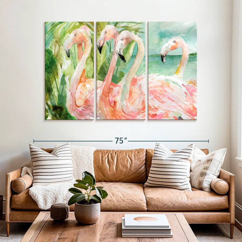 Brampt Slender Pink Ladies, 42" H x 65" W